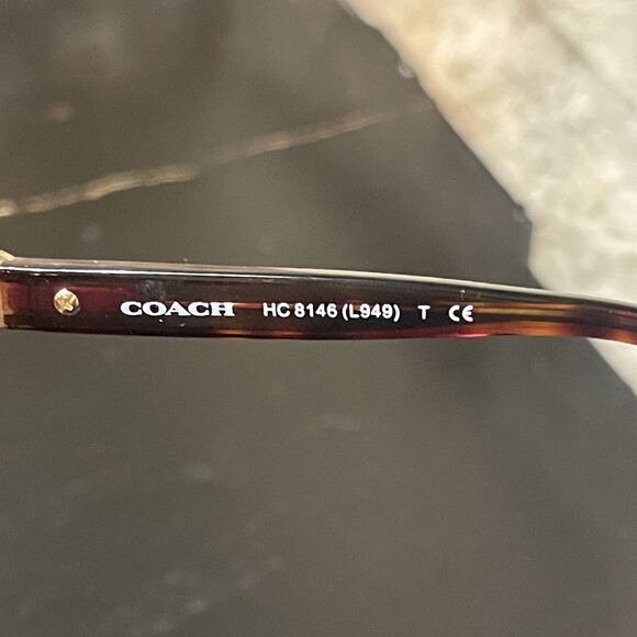 COACH Kissing C Square Black Sunglasses L948 HC8145 NO CASE - Picture 4 of 11